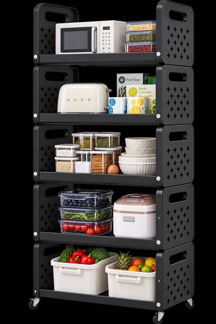 New Multi-Functional Kitchen Storage Rack (White)